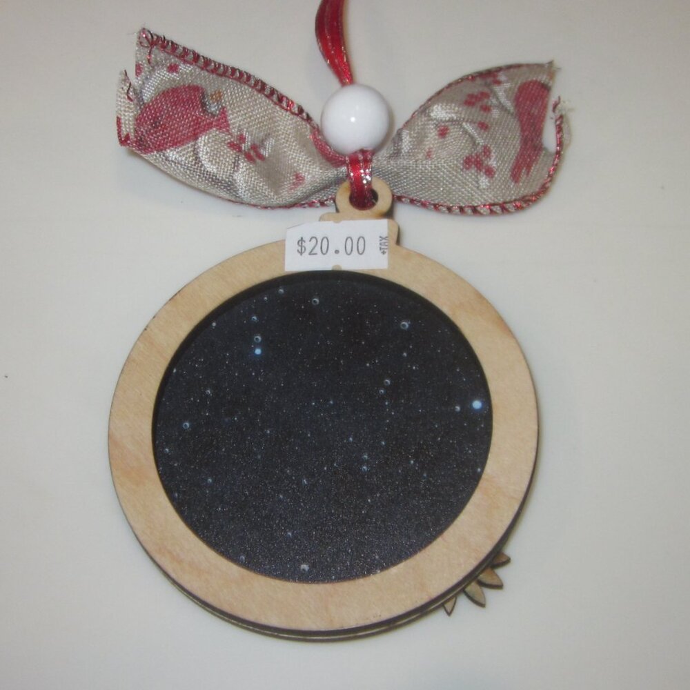 Cardinal Memorial Wood 3D Ornament - Picture 3 of 3